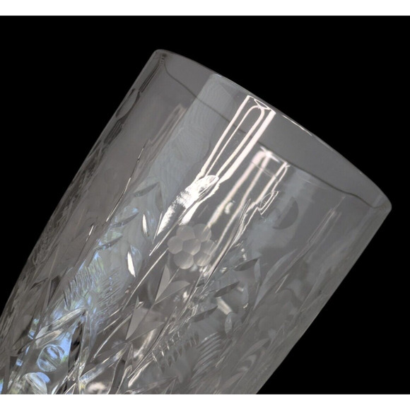 Vintage Rock Sharpe Set of 2 Iced Tea Denbeigh Floral Glasses 6.75" Daisy - Picture 5 of 7